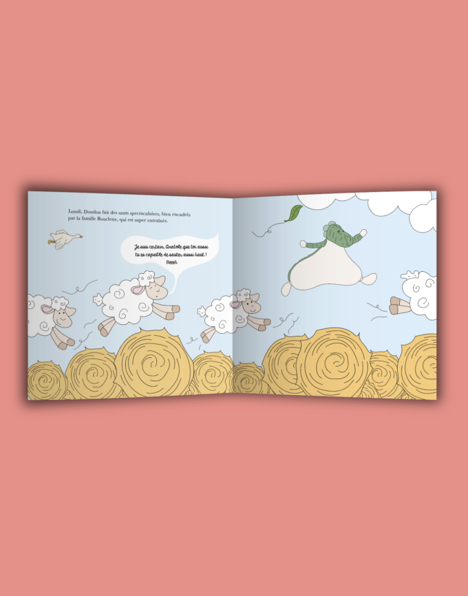 page intérieure livre La ferme Doudou mouton livre personnalisé
